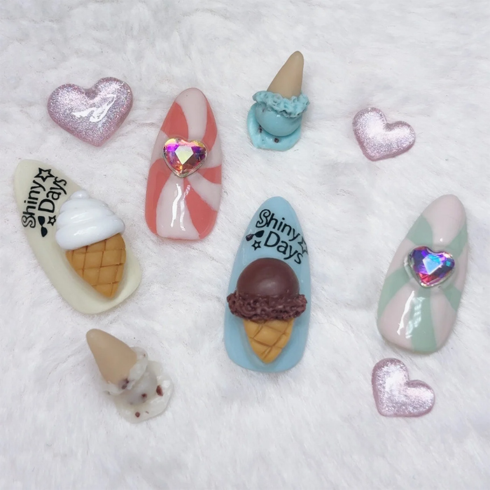 甘くて美味しそう♡3Dアイスクリームネイル