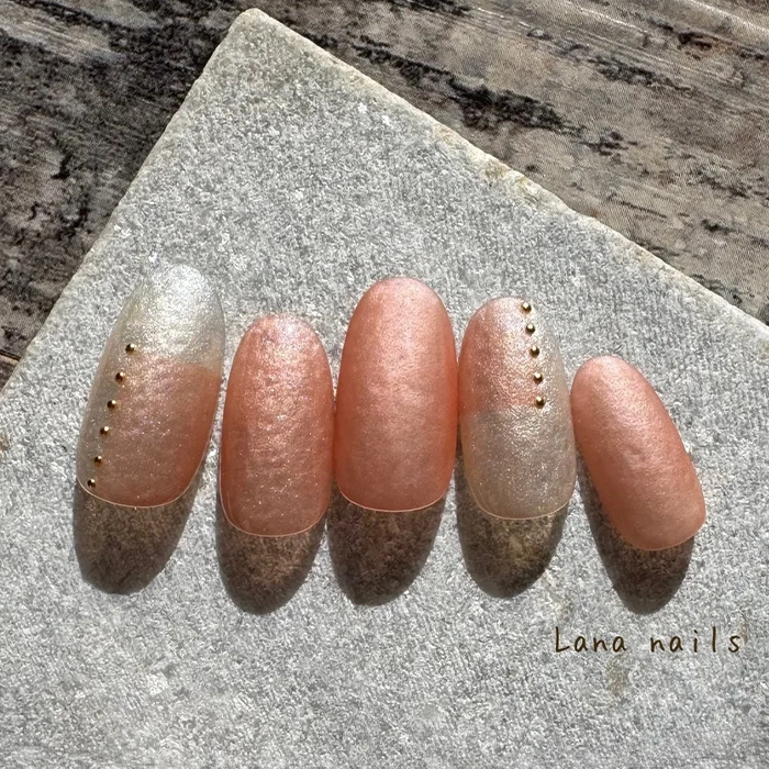 ④質感で楽しむ☆ウェービージェル×マットネイル