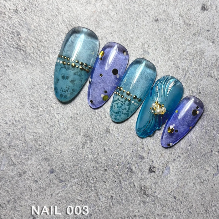 ⑫質感で楽しむ♪レースアートネイル