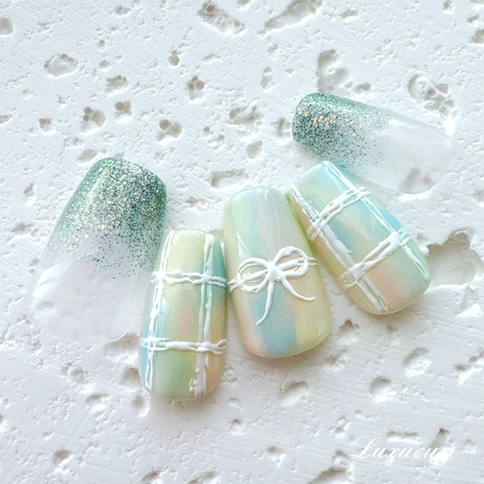 ⑨ちょっぴりくすませる技♪大人パステルネイル