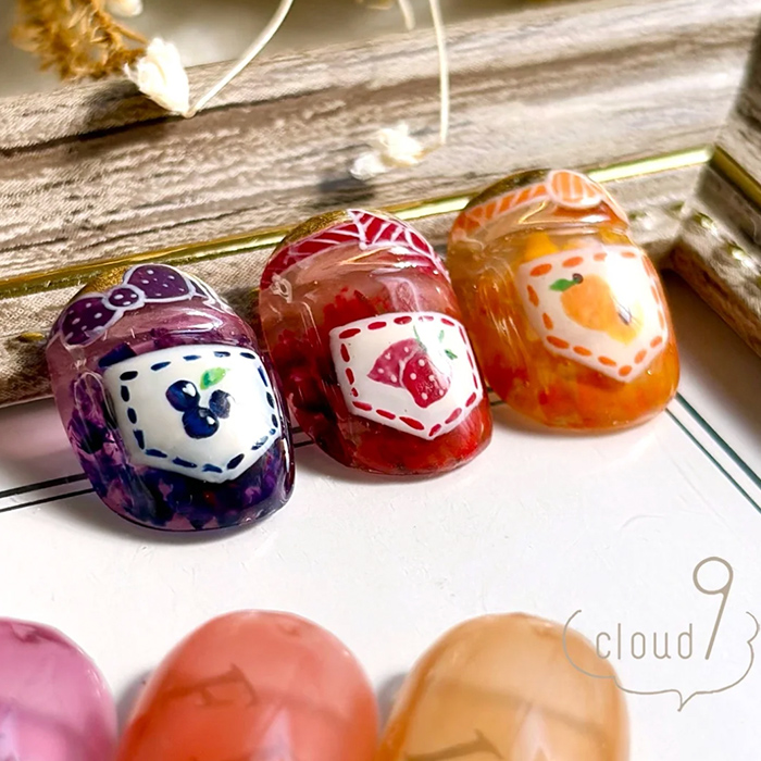 ⑩ジャム瓶が可愛い♪フルーツネイル